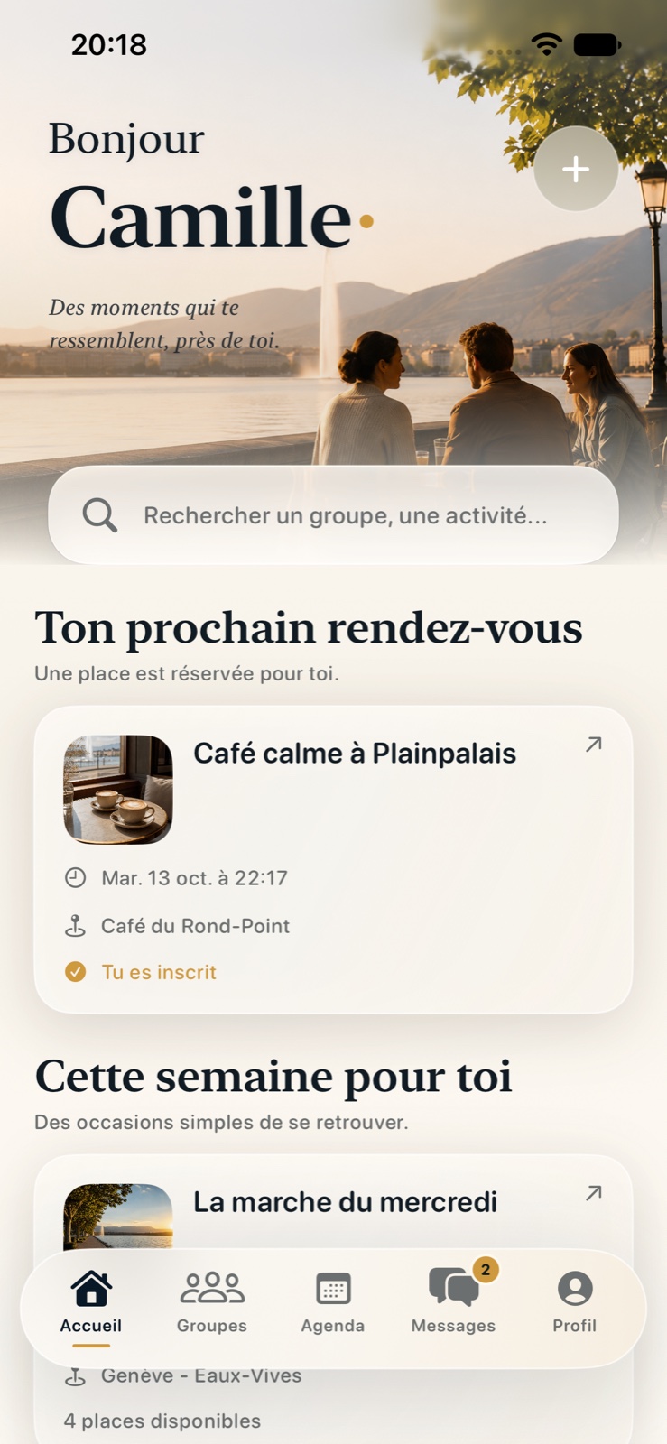 Accueil Sima avec le prochain rendez-vous